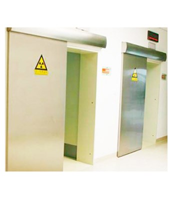 Electric radiation protection door
